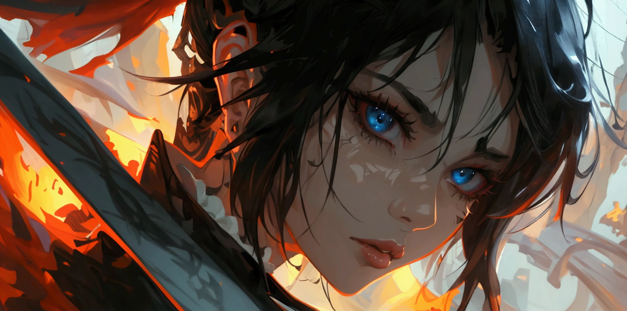a ninja girl in demon slayer outfit, detailed black cape, heavy detailed clothes, close up, detailed demon slayer background, dark fantasy, (best quality,4k,8k,highres,masterpiece:1.2),ultra-detailed,1girl,beautiful detailed eyes,beautiful detailed lips,extremely detailed eyes and face,longeyelashes,digital painting,oil painting,cinematic lighting,dramatic lighting,moody lighting,dark mood,dramatic contrast,dark fantasy art,highly detailed,hyper realistic,intricate details,gothic,dark colors,muted colors