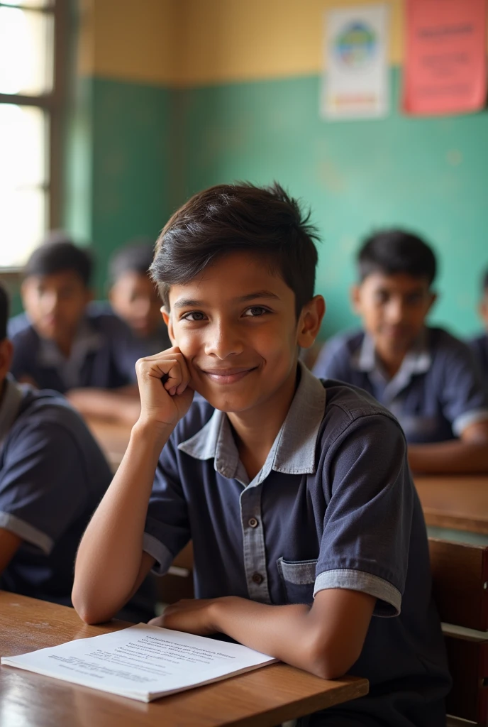  indian Student in classroom 