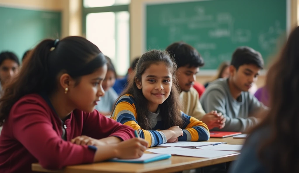 Indian student class room 