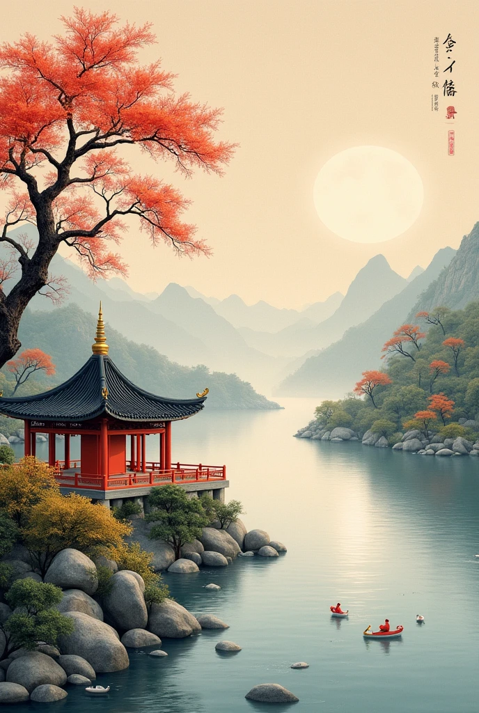 Imitation of the authentic ancient famous painting Along the River During the Qingming Festival