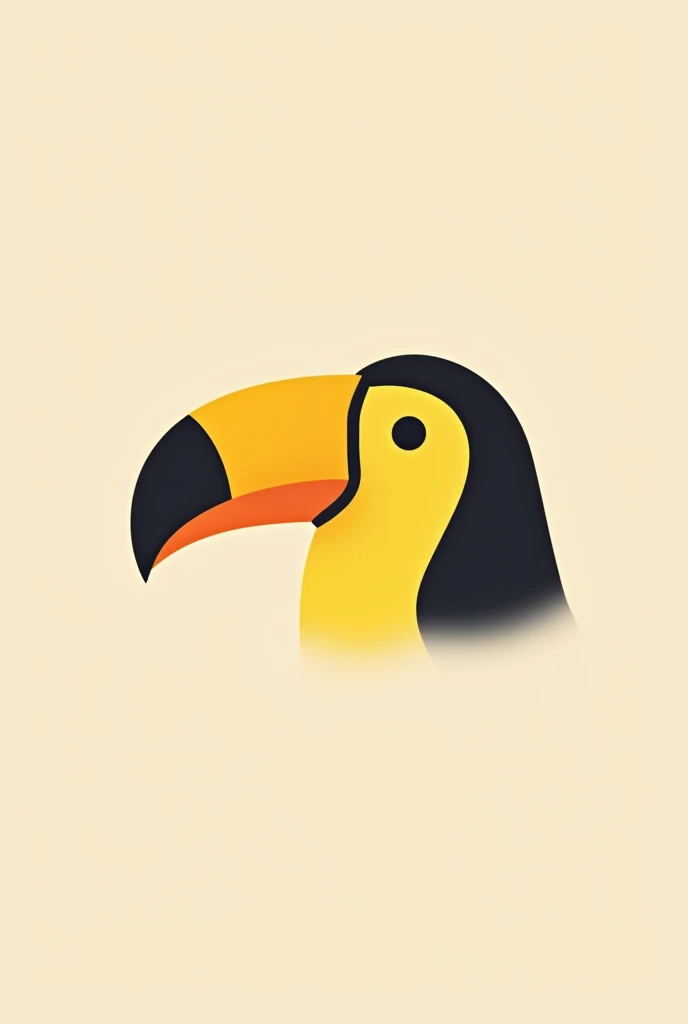 Create a MINIMALIST profile picture of a toucan face to use on a Twitter news channel