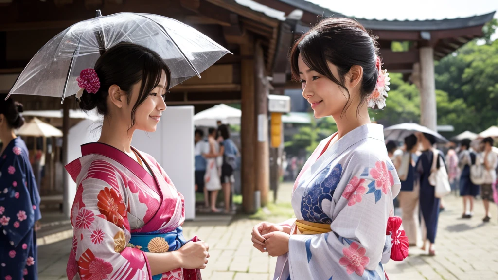 Summer festival rain beautiful yukata