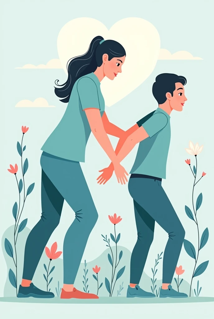 Physiotherapy rehabilitation,
Health is movement ,clinical logo , Physiotherapist Victoria Lopez 