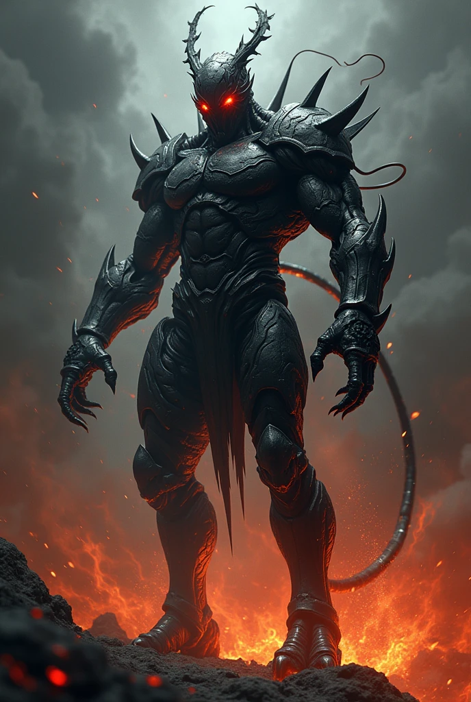 centipede、Dark Hero、Humanoid、cool、red、Black、inflammation、darkness、hell、hellの王、stylish