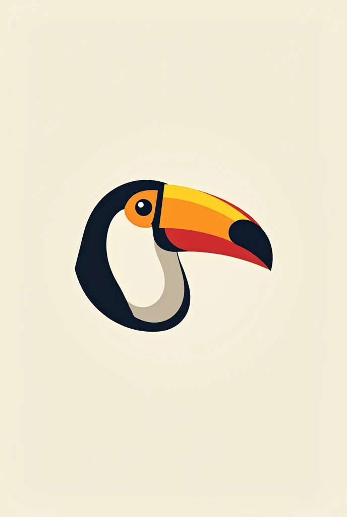 Create a MINIMALIST banner of a toucan's face to use on a Twitter news channel