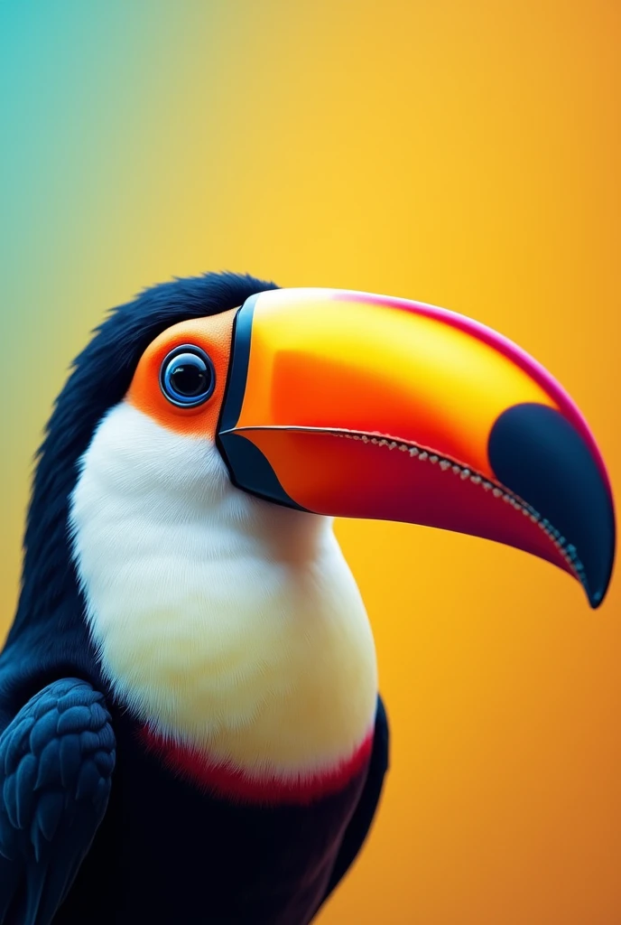 Create a banner of a toucan face to use on a Twitter news channel