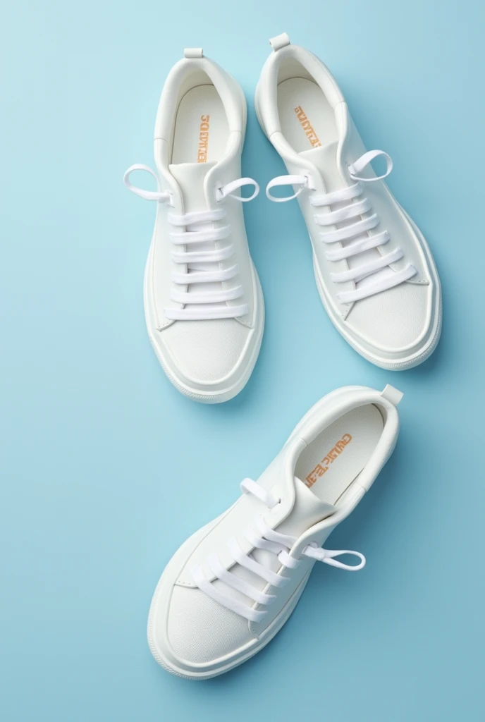 White with blue 
