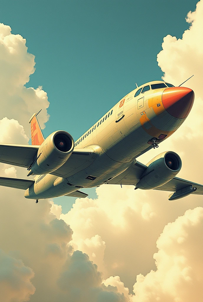Dieselpunk jet plane drawing comics style 1990s RETROFUTURISTIC