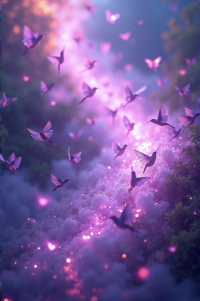 Infinite violet rays and hummingbird