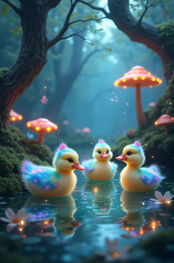 Many fantasy ducklings