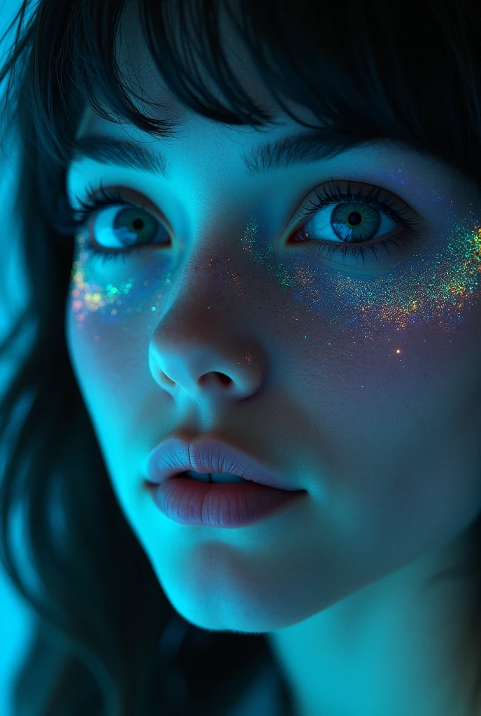 Digitalized Woman looking at me