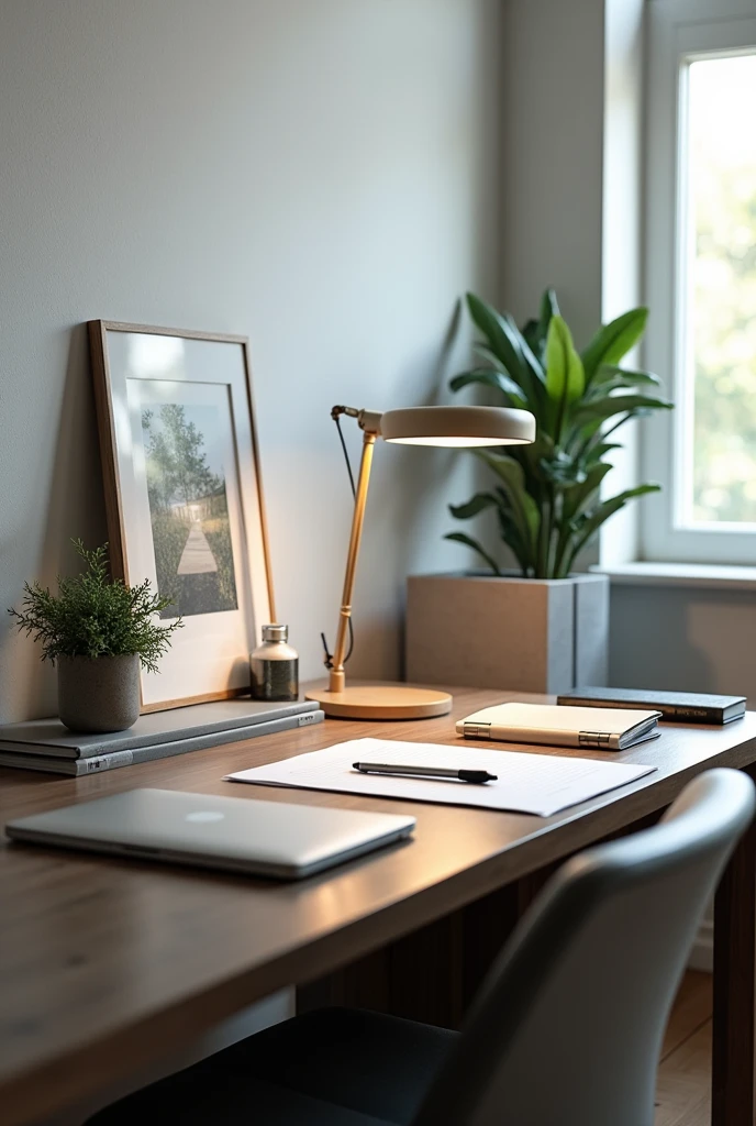 A desk side organized 
