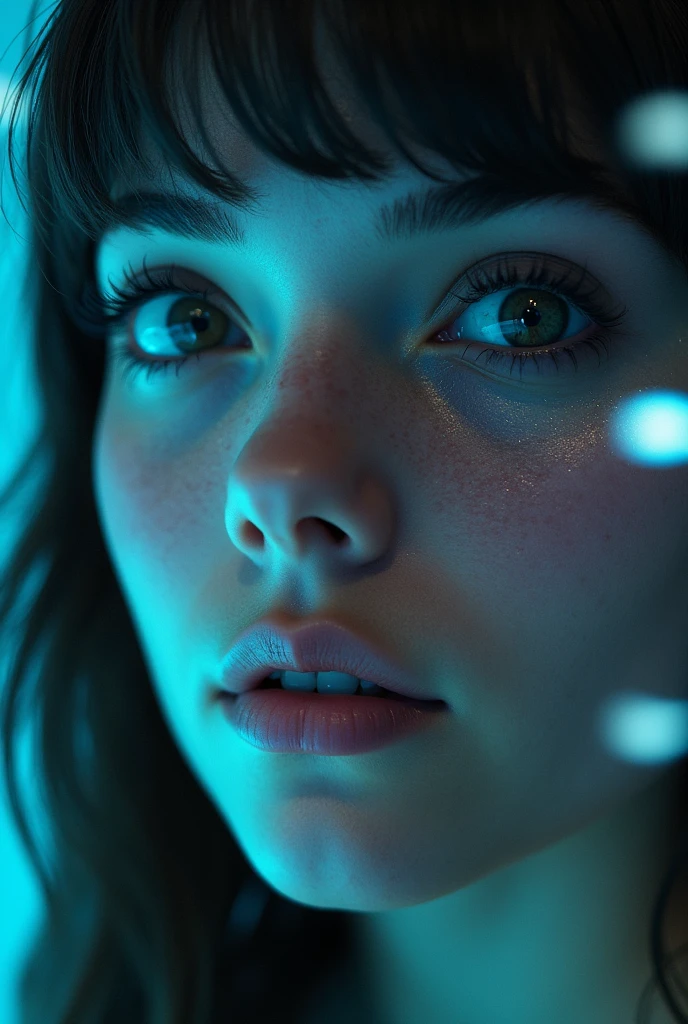 A very digitalized Woman looking at me
