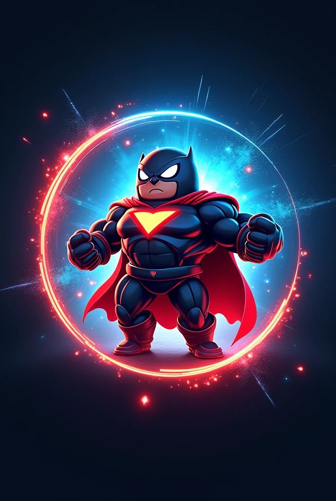Animated round logo of a mini super 