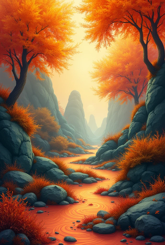 unusual abstract autumn landscape