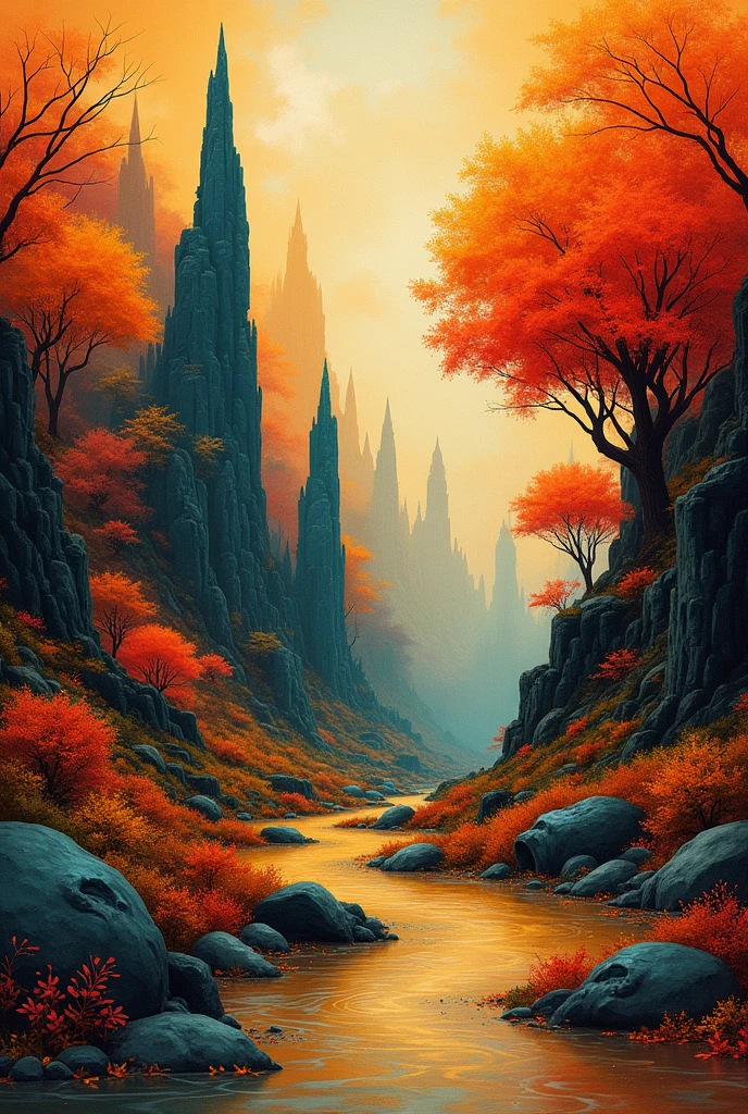 unusual abstract autumn landscape