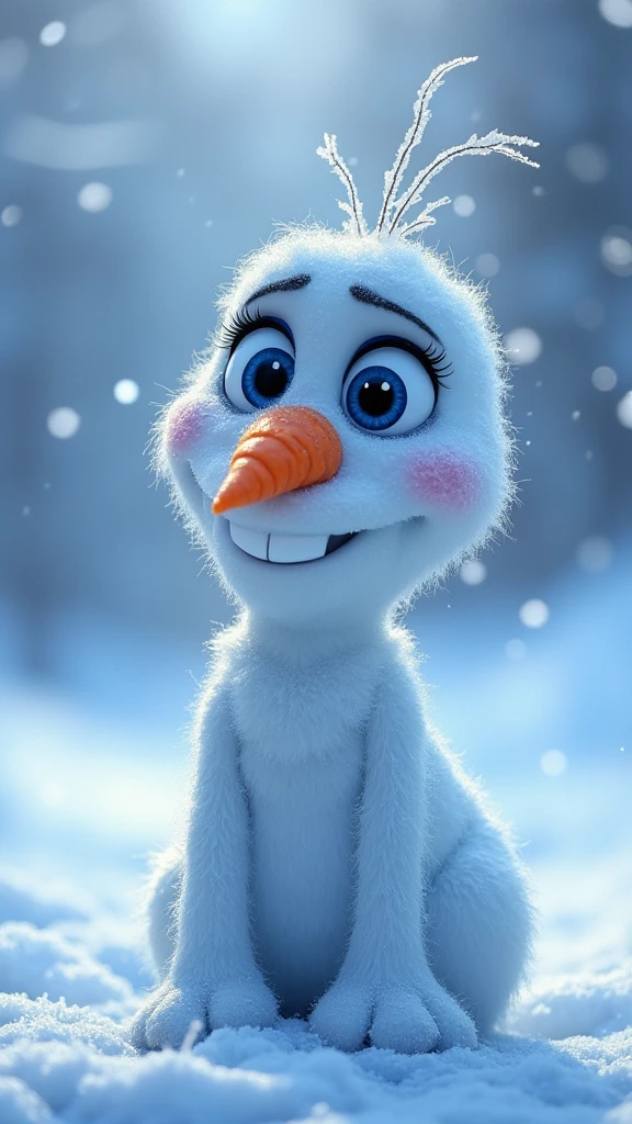 masterpiece, best quality, HD, Delicate texture, Snow Treasure,Carrot nose,Ice and Snow Body,Frozen,Realistic style,Fantasy Art,Sparkling snowflakes, Ice Palace, Vibrant colors, Movie Lighting,Looking at the camera