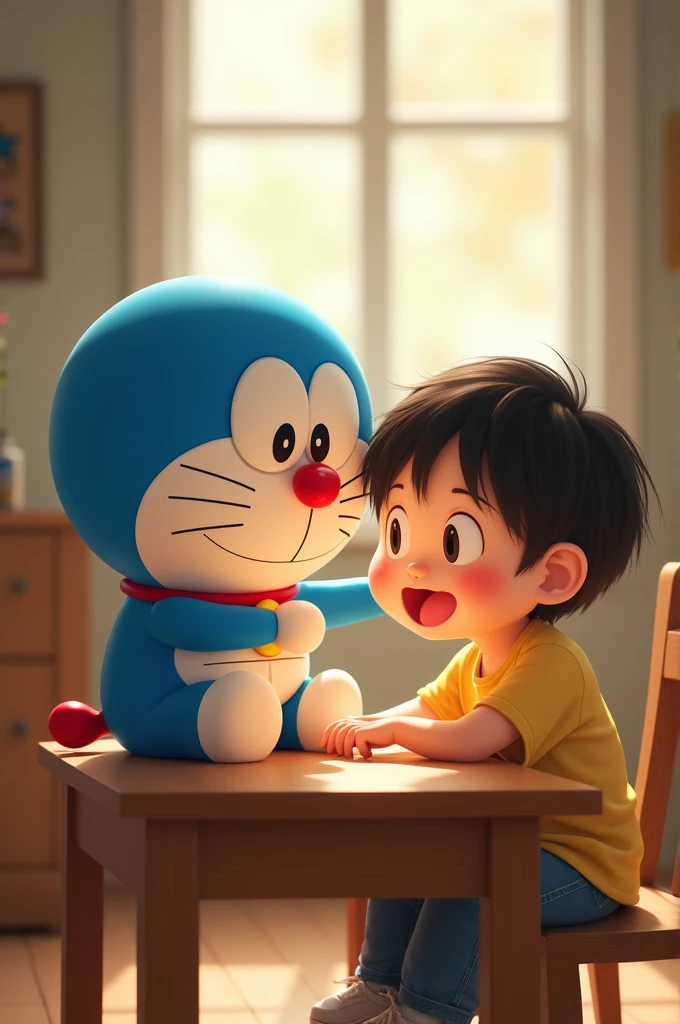 doraemon story on table