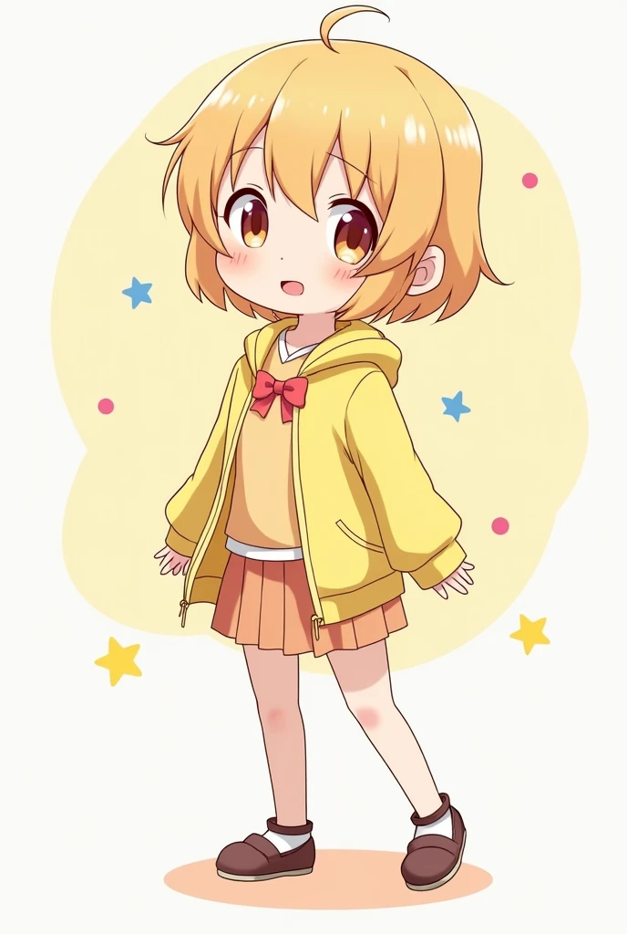 Cute girls, simple kawaii outfits, full of youth, mascot chick, anime style, bold composition, full color, top quality images.