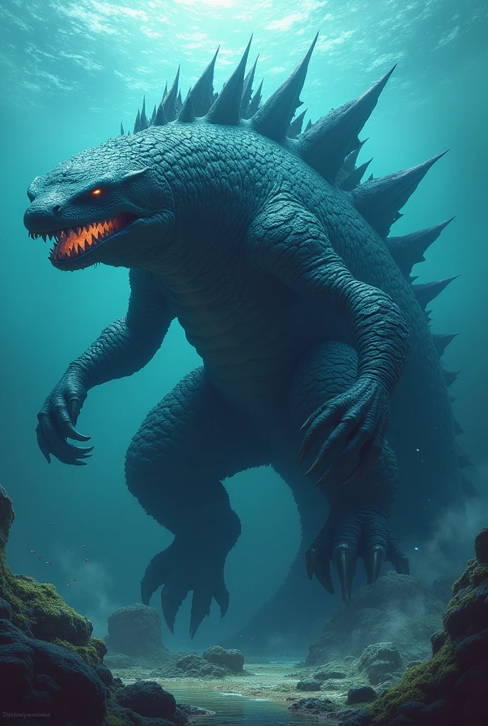 create a Shark godzilla x on stand 4 legs in Hungry Shark evolution
