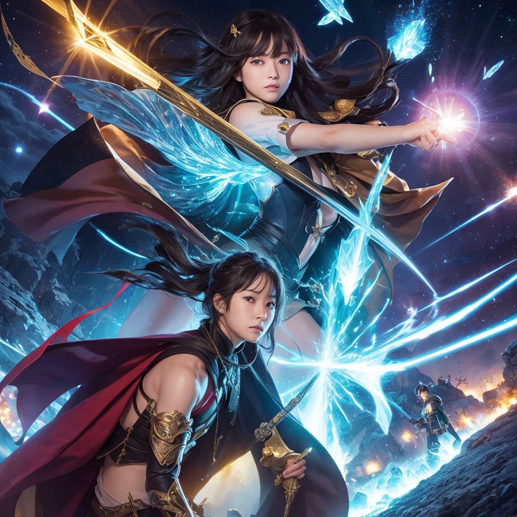 Long ago、The world is「Light crystals」Peace was maintained by a mysterious power called。but、According to an ancient legend、このLight crystalsが闇の力に奪われるとき、The world is破滅の危機に瀕すると言われていた。

Beginning of the story:

The main character is an ordinary girl who lives in a small village.、Ellis。Her parents lived a peaceful life.、One day suddenly、The village is attacked by dark forces.、Destroy the village。The only survivor is an old jewel inherited from the village elder.、その宝石がLight crystalsに関連していることが判明する。

The adventure begins:

Ellisは、I「Hero of Light」I learned that I was selected as、Decide to embark on a journey to save the world。She starts with、Sage or Swordsman、wizard etc.、Looking for travel companions々Face up to difficulties。

Bonds with friends:

Ellisの旅は、Scattered throughout the country「Trial of Light」It is required to clear。Through these trials、彼女はBonds with friendsを深め、Each character&#39;s background and individual々This will also touch on the issue of。Each companion has their own unique abilities and background.、Ellisの成長を助ける重要な役割を果たす。

climax:

Finally、Ellisと仲間たちは「Dark Prophecy」Confront the powerful Demon King who is the root cause of。魔王は世界を混沌に陥れるためにLight crystalsを奪おうとしており、Ellisはその魔王を??し、Doing everything I can to save the world。

ending:

Ellisと仲間たちの力を合わせて、Finally, he succeeds in defeating the Demon King.。Light crystalsは無事に戻り、The world is再び平和を取り戻す。Ellisは冒険を通じて成長し、Gaining many friends、Return home with a sense of complete satisfaction。Her adventures are、Many people々brought courage and hope to。

In this story、As he fulfills his mission as a hero, he grows.、Bonds with friendsを深める主人公の姿が描かれます。