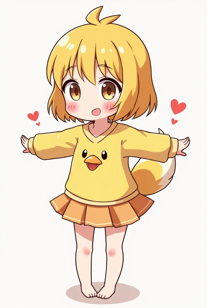 Cute girls, simple and kawaii outfits, full of youth, mascot little bird, chibi character anime style,, full color, highest quality images.