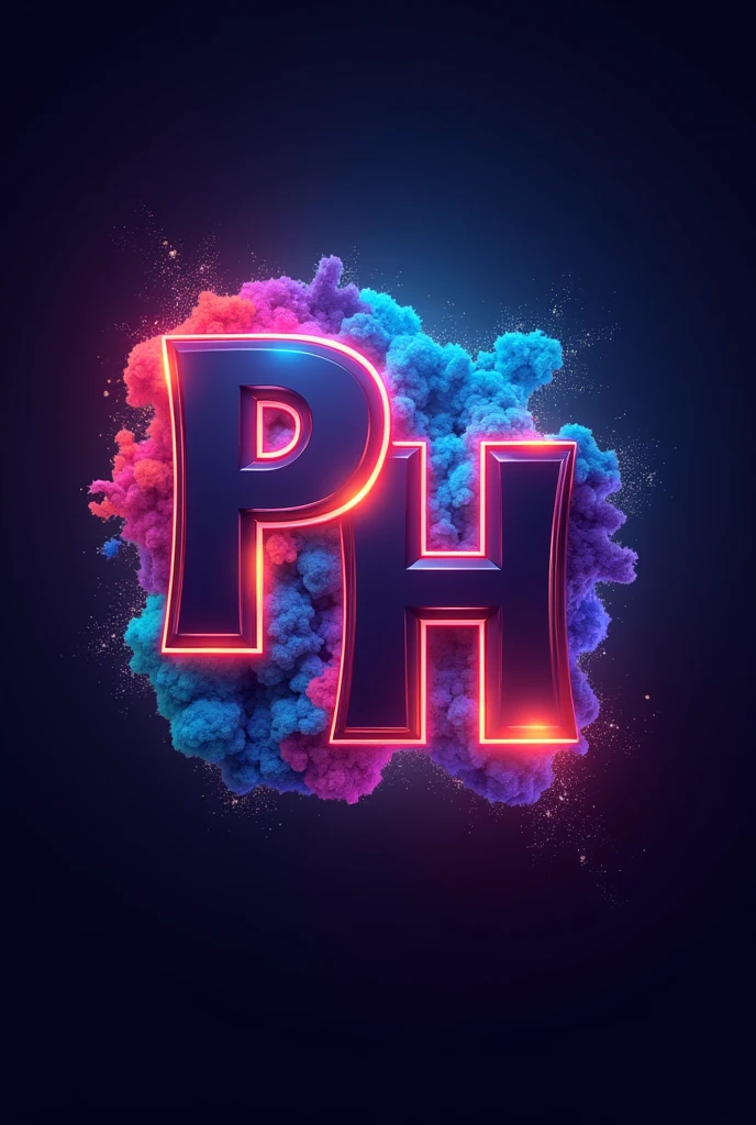 Create a colorful logo with the initials PH