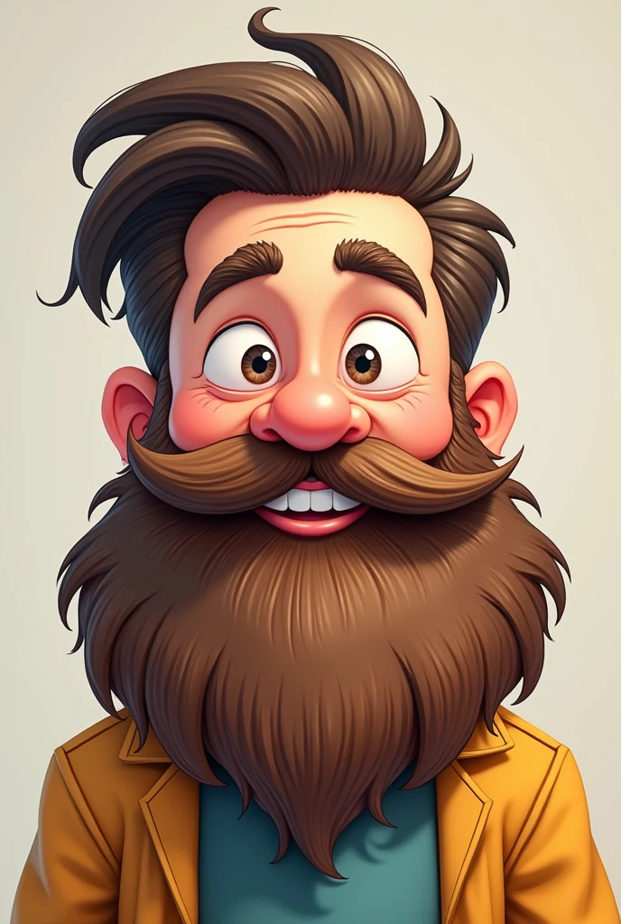 40 year old man with chibi style beard
