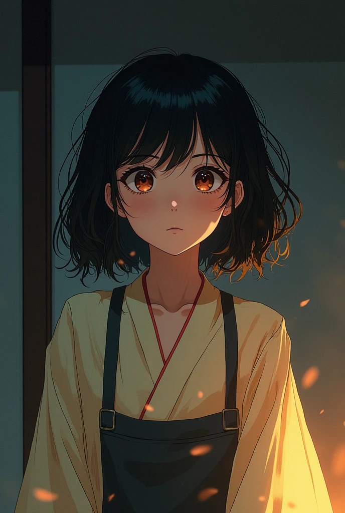 Japanese Anime，A girl&#39;s bad dream，Fantasy illustration by Atey Ghailan，illustration，mood lighting，Gold and silver tone，Dramatic Contrasf8K，front view，Ultra HD，webp   3:4，highly