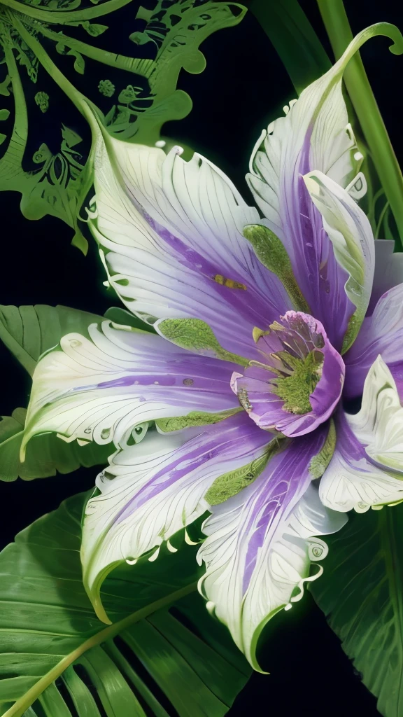 a close up of a purple flower with a green stem, flowers growing out of its head, botanical fractal structures, by Jan Sawka, beautiful detail, intricate plants, beautiful natural forms, intricate!!, fern, hyperdetailed!!, beautiful hyperdetailed, hyperdetailed!!!, by Joan Ayling, flower head, very intricate, detailed plant life, by Stefan Lochner