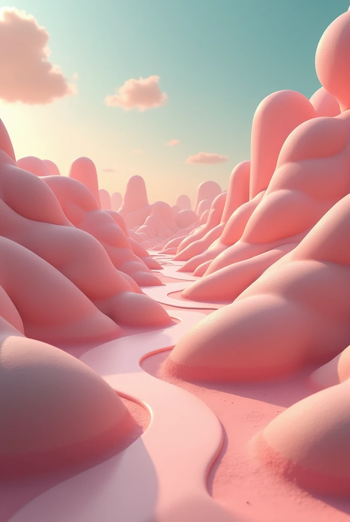 Create a landscape that looks like a butt