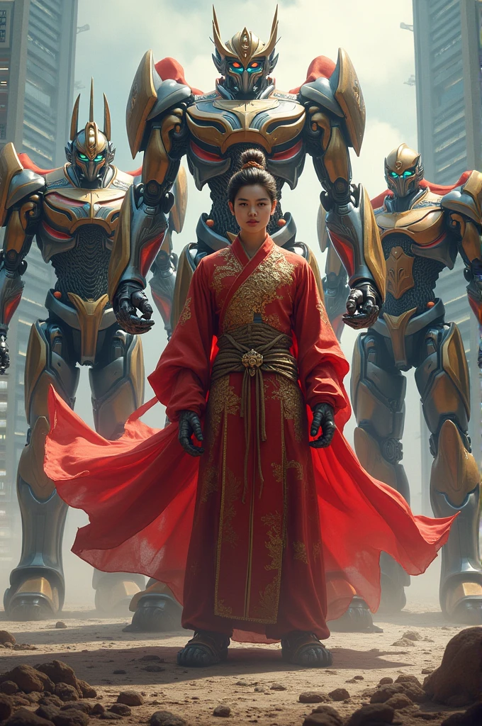Nezha and Transformers standing together