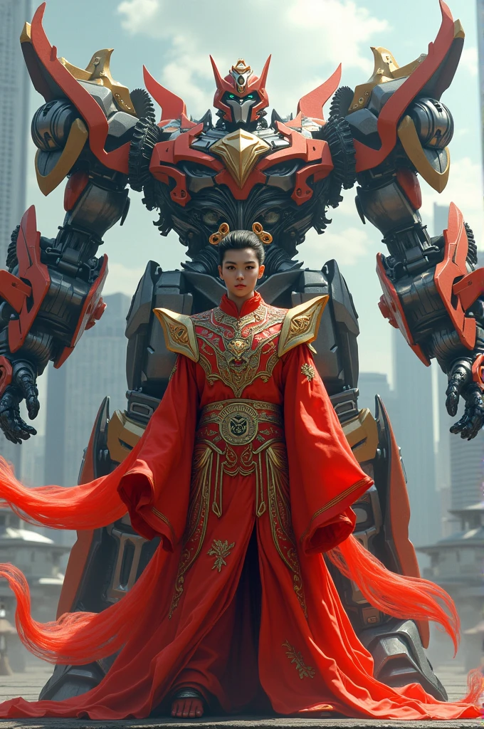 Nezha and Transformers standing together