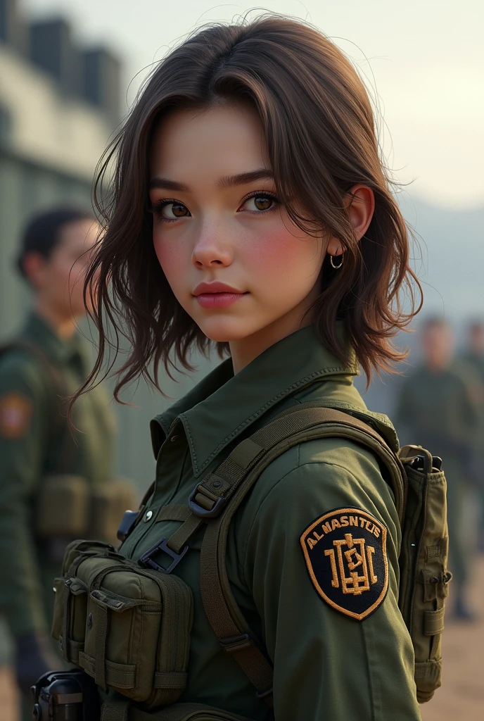 female Brown Hair soldier cool Easygoing