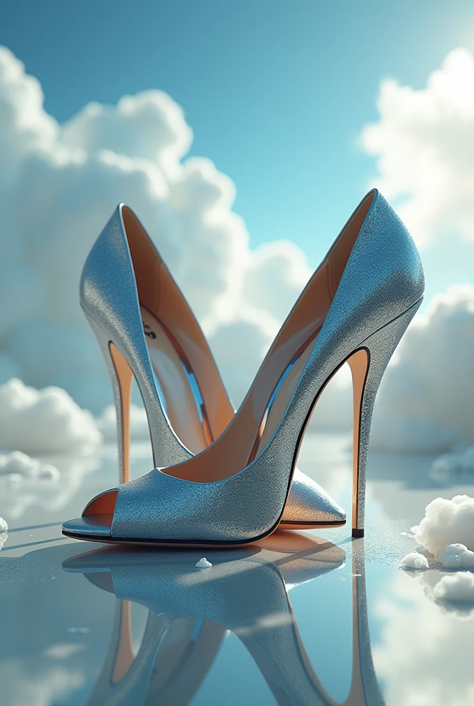 You can make the heels open, meaning that from each tip it would say to the left and right.