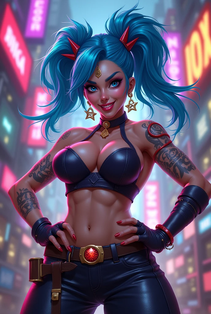 Heroic female cyberpunk characters by Hayao Miyazaki, anime neon style, curvaceous, partial nudity, multicolored hair, tribal tattoos, intricately detailed, intricately textured, hyperrealism