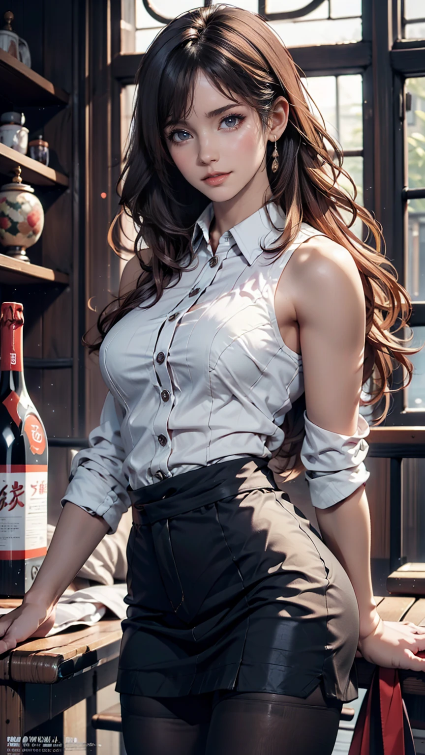 Highest quality,masterpiece,Ultra-high resolution,(Photorealistic:1.4),One girl,View your viewers,Japanese women,Purple Pantyhose、Sexy proportions、Sexy clothes