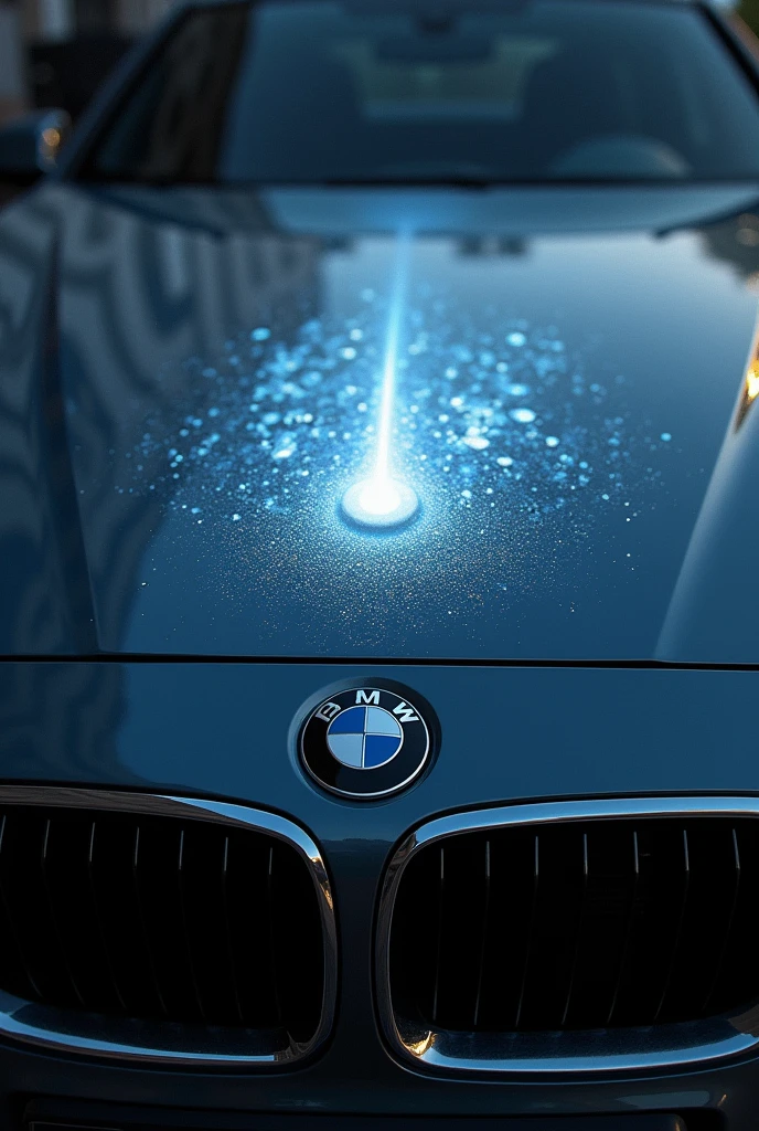 Lucifer&#39;s tear on a BMW 328i painted on the hood
 