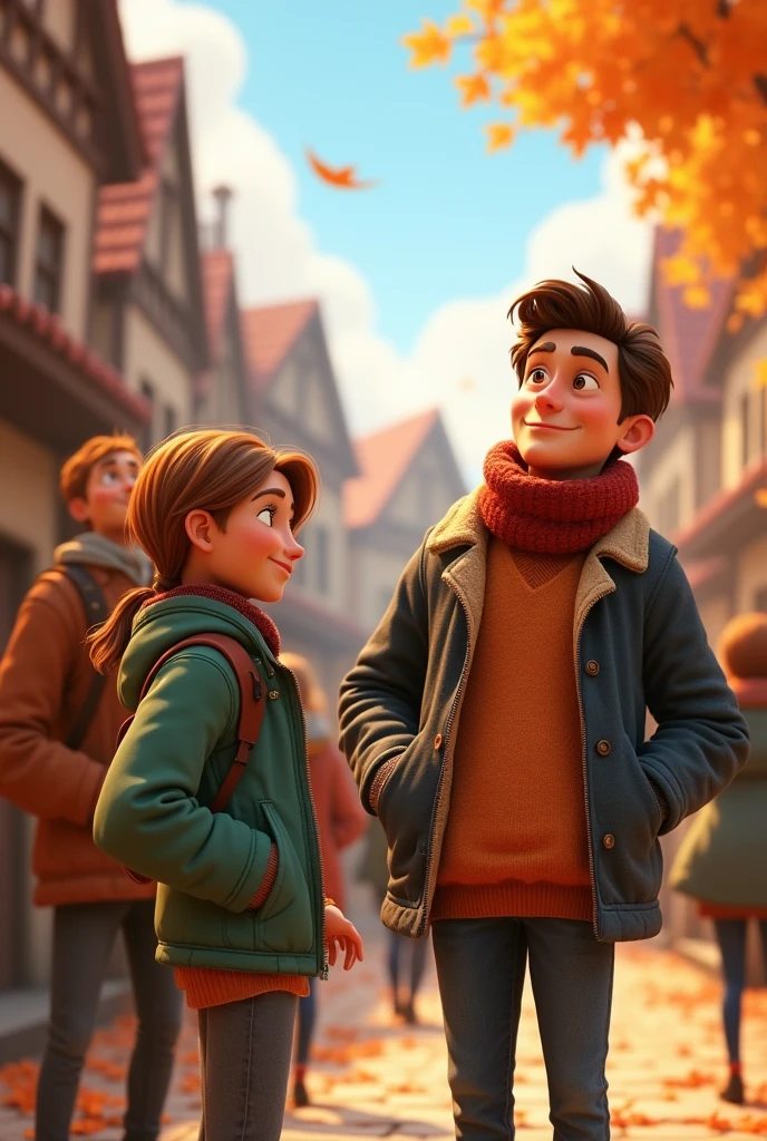 Animated picture with jackets and sweaters