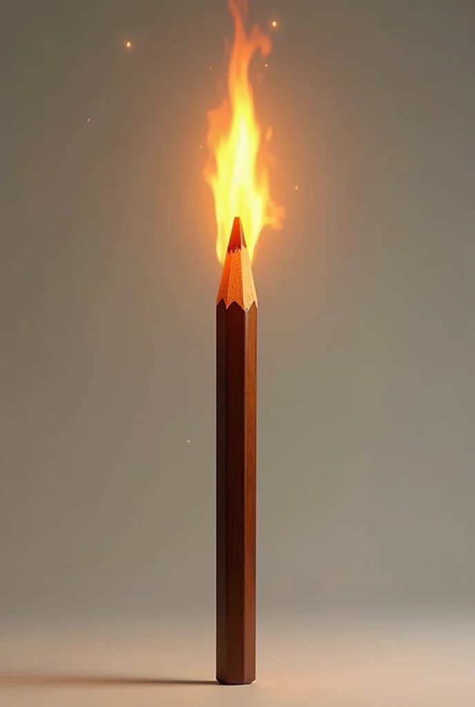 pencil with fire on top