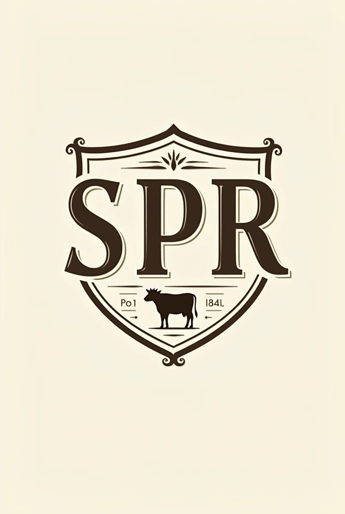 I want a logo for a livestock farm, use the letters ( S P R )  Let it be a shield 