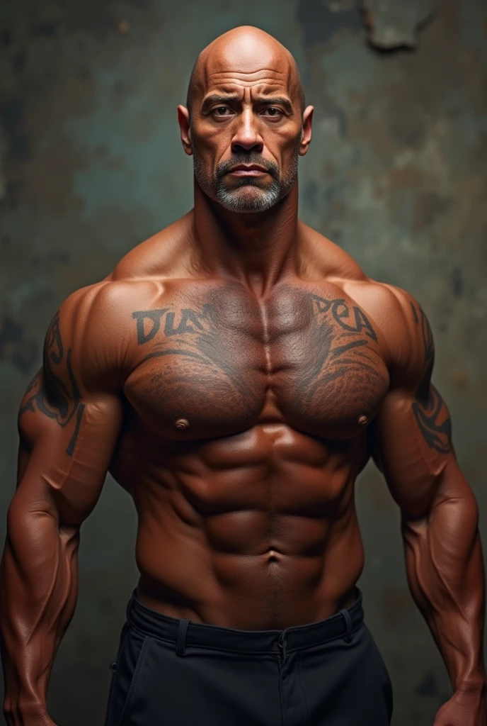 Imagem ultra realisitic de Dwayne Johnson, brawny, with detailed background, ultra realisitic, ultra detaild, 8k, light bra