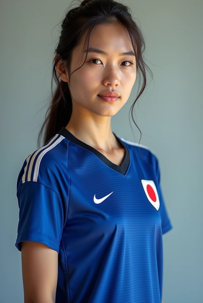 20th Generation.woman.Japan National Football Team.Wearing a Samurai blue uniform.One person