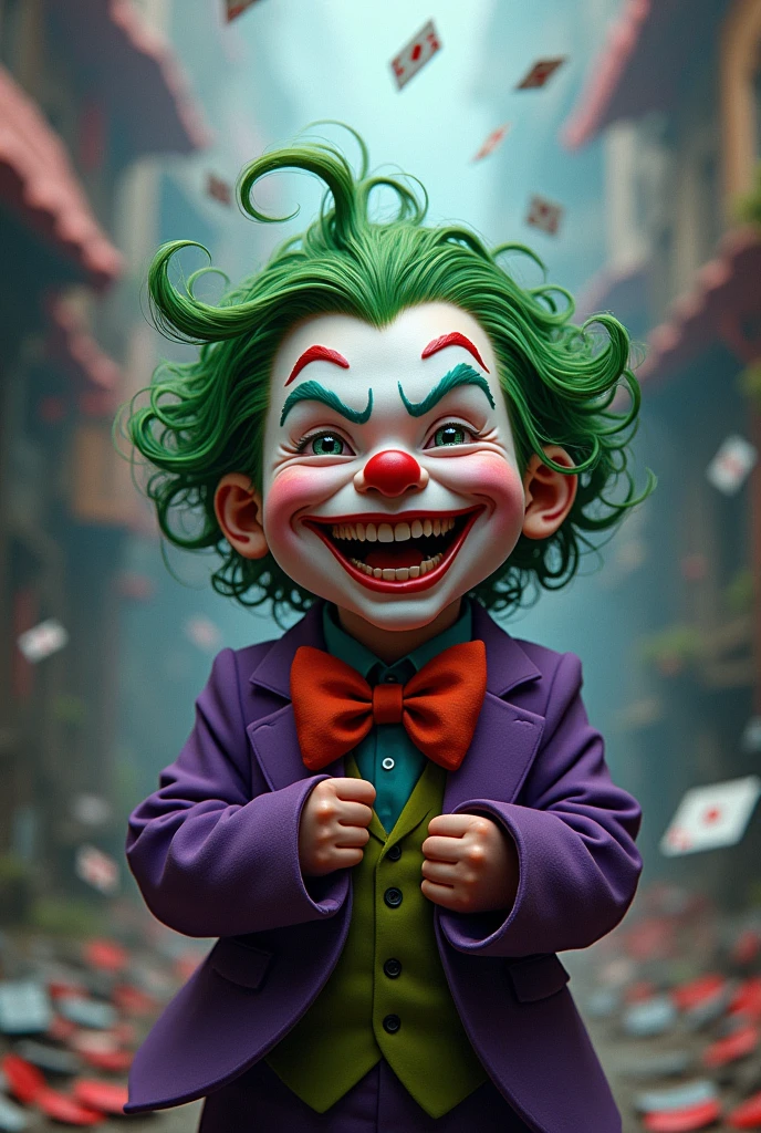 Laughing child joker