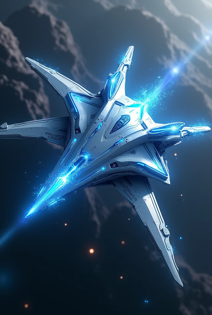 Package Spaceship heli with 4 wings with blue energy