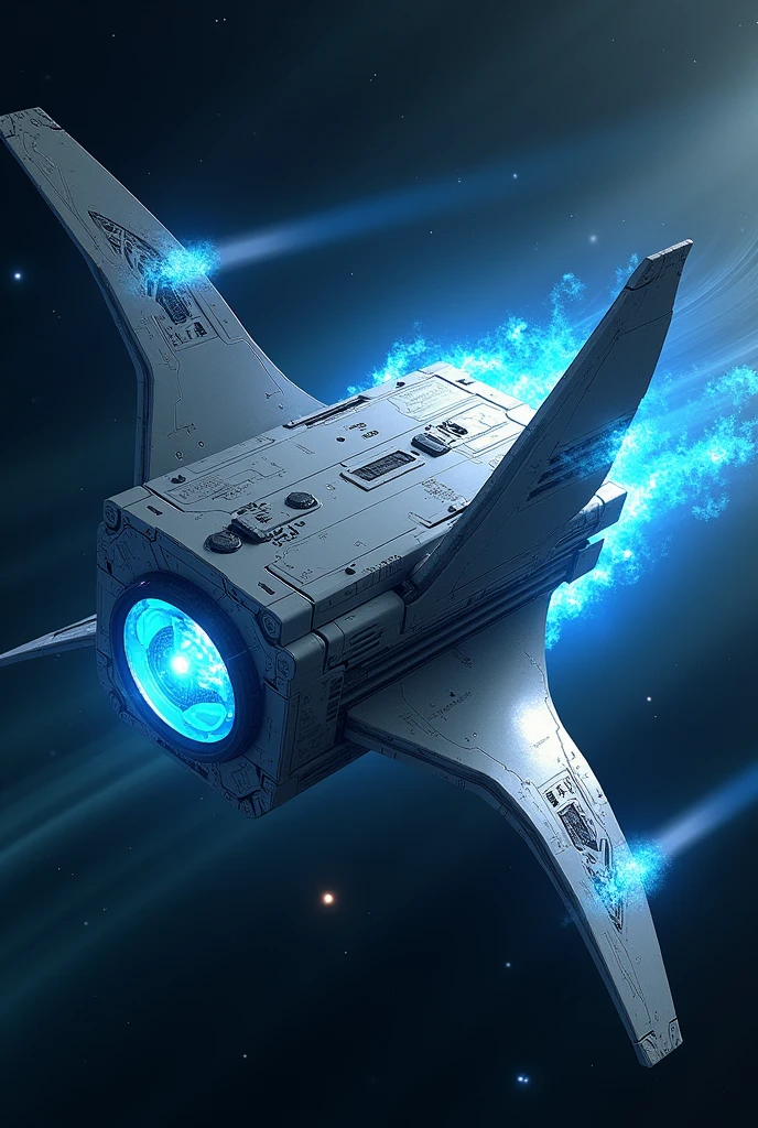 Package Spaceship heli with 4 wings with blue energy