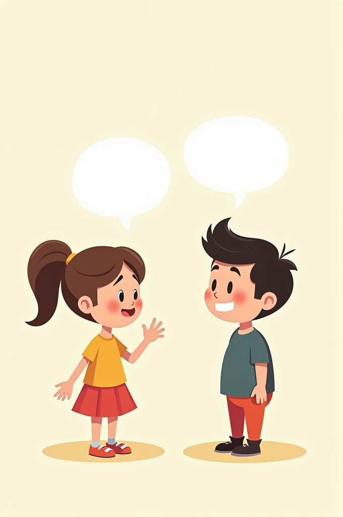 SIMPLE cartoon of two people talking, but one disagrees and the other just smiles