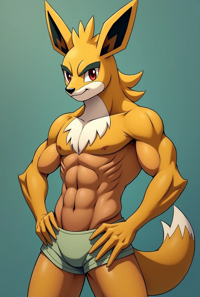 You can make a zeraora in underwear showing his member 