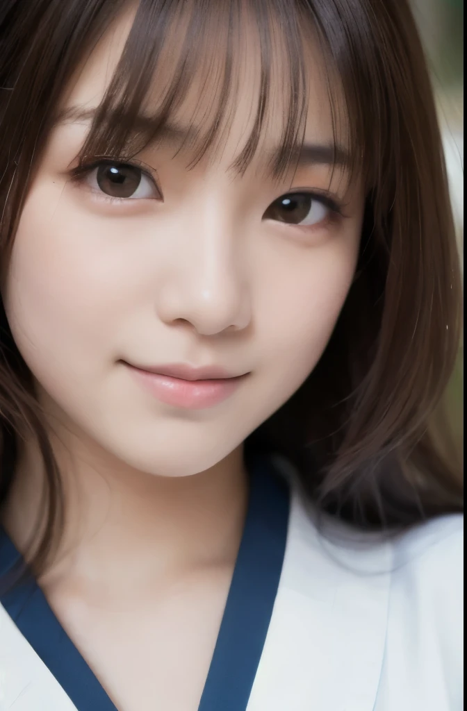 best quality, face focus, soft light, ultra high res, (photorealistic:1.4), RAW photo,(Shinozaki Ai), white skin, kawaii,
1 Japanese girl, solo, cute, (smile), (pupil, lights in the eyes), detailed beautiful face, Medium-sized breasts,(high resolution detail of human skin texture),(long hair),(portrait), upper body, white traditional kimono, no makeup