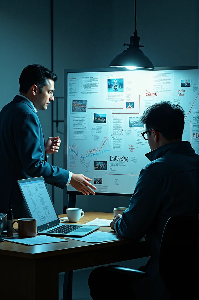 Whiteboard investigation crime mystery